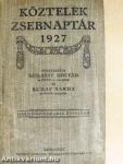 Köztelek zsebnaptár 1927.