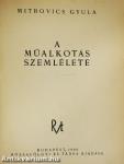 A műalkotás szemlélete