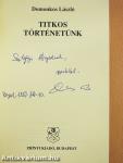 Titkos történetünk (dedikált példány)