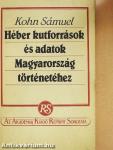 Héber kutforrások és adatok Magyarország történetéhez
