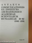 Antaeus - Communicationes ex Instituto Archaeologico Academiae Scientiarum Hungaricae 19-20/1990-1991