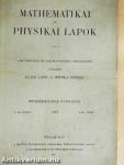 Mathematikai és physikai lapok 1917. január-március
