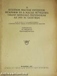 A külföldi magyar intézetek működése és a magas műveltség célját szolgáló ösztöndíjak az 1935-36. tanévben