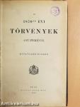 Az 1870-ik évi törvények gyüjteménye