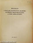 Melléklet a Magyar Tudományos Akadémia elnökségi beszámolójához a CXXIV. közgyűlésen