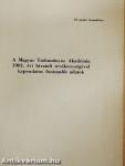 A Magyar Tudományos Akadémia 1981. évi hivatali tevékenységével kapcsolatos fontosabb adatok