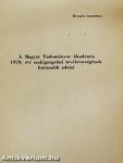 A Magyar Tudományos Akadémia 1978. évi szakigazgatási tevékenységének fontosabb adatai