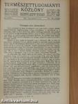 Természettudományi Közlöny 1934. január-december/Pótfüzetek a Természettudományi Közlönyhöz 1934. január-december