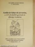 Antikvár könyvek árverése, a 225-ik tételtől gyermek és ifjúsági irodalom