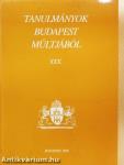 Tanulmányok Budapest múltjából XXX.