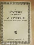 A Honterus Antikvárium VI. árverése