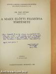 A Marx előtti filozófia története (dedikált példány)
