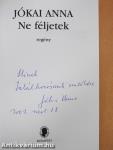 Ne féljetek (dedikált példány)