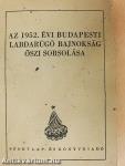 Az 1952. évi budapesti labdarúgó bajnokság őszi sorsolása