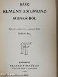 Báró Kemény Zsigmond munkáiból