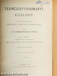 Természettudományi Közlöny 1893. január-december/Pótfüzetek a Természettudományi Közlönyhöz 1893. január-december