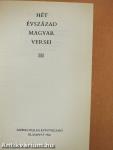 Hét évszázad magyar versei III. (töredék)