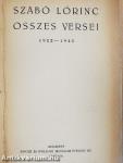 Szabó Lőrinc összes versei