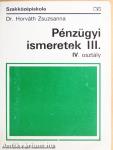 Pénzügyi ismeretek III.