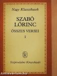 Szabó Lőrinc összes versei I. (töredék)