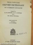 The Concise Oxford Dictionary of Current English