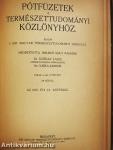 Természettudományi Közlöny 1923. január-december/Pótfüzetek a Természettudományi Közlönyhöz 1923. január-december