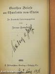 Goethes Briefe an Charlotte von Stein (gótbetűs)