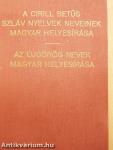 A cirill betűs szláv nyelvek neveinek magyar helyesírása/Az újgörög nevek magyar helyesírása