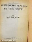 A magyar irodalmi népiesség Faluditól Petőfiig