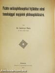 Fichte vallásphilosophiai fejlődése némi tanulsággal napjaink philosophálására