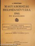 1. pótfüzet Magyarország helységnévtára 1941. évi kiadásához
