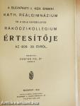 A budapesti II. ker. érseki kath. reálgimnázium és a vele kapcsolatos Rákóczi-kollégium értesítője az 1928-29. évről