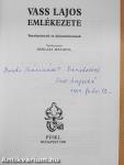 Vass Lajos emlékezete (dedikált példány)