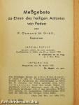 Meßgebete zu Ehren des heiligen Antonius von Padua