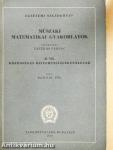 Műszaki matematikai gyakorlatok B. VII.