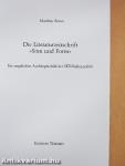 Die Literaturzeitschrift »Sinn und Form«