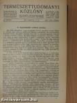 Természettudományi Közlöny 1935. (nem teljes évfolyam)/Pótfüzetek a Természettudományi Közlönyhöz