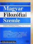 Magyar Filozófiai Szemle 1992/1-2.