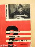 Ki mit tud matematikából?