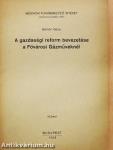 A gazdasági reform bevezetése a Fővárosi Gázműveknél