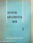 Múzeumi Közlemények 1970/1.