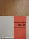 Használati utasítás az RG-28 típusú konyhagéphez