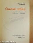 Őszintén szólva