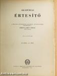 Akadémiai Értesítő 1953. január-május, augusztus-december (nem teljes évfolyam)