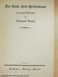 Der kleine Herr Friedemann und andere Novellen (gótbetűs)