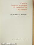 A Magyar Szocialista Munkáspárt IX. kongresszusának jegyzőkönyve