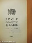 Revue d'Histoire du Théatre - Janvier-Mars 1965