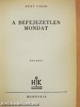 A befejezetlen mondat I-III.
