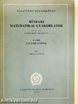 Műszaki matematikai gyakorlatok A. VIII.
