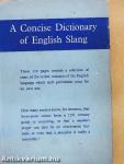 A Concise Dictionary of English Slang